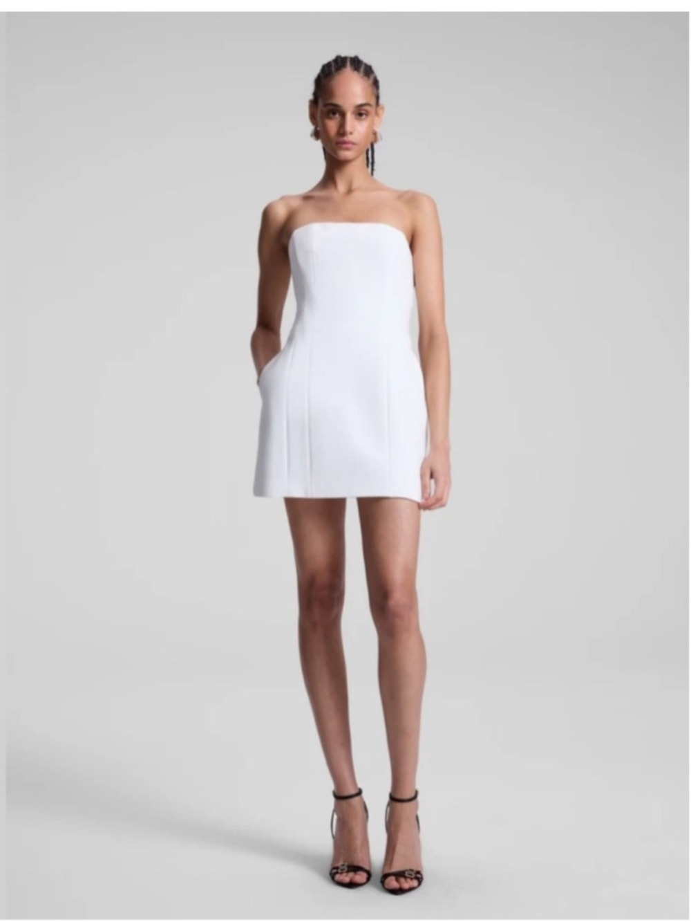 NWT A.L.C. Elsie Strapless Minidress White Size 12